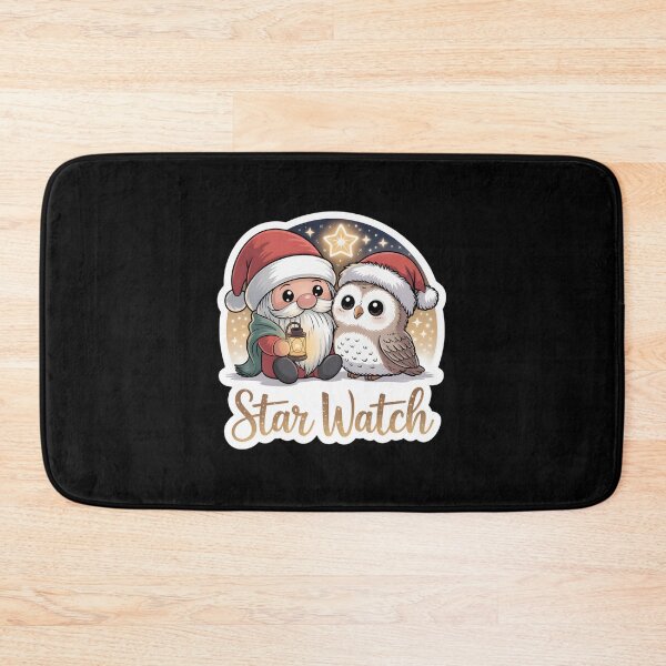 Item preview, Christmas Gnomes Sticker Star Watch Gnome & Owl Cozy Night Art designed and sold by Nuist25.