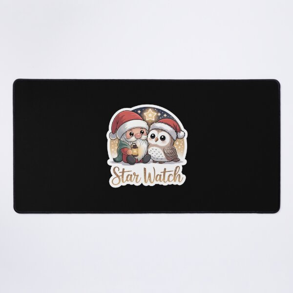 Item preview, Christmas Gnomes Sticker Star Watch Gnome & Owl Cozy Night Art designed and sold by Nuist25.