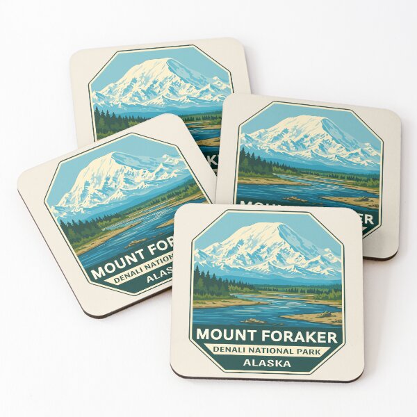 Item preview, Mount Foraker Mountain Vista - Alaska Vector Landscape designed and sold by Gideon Emmerich.