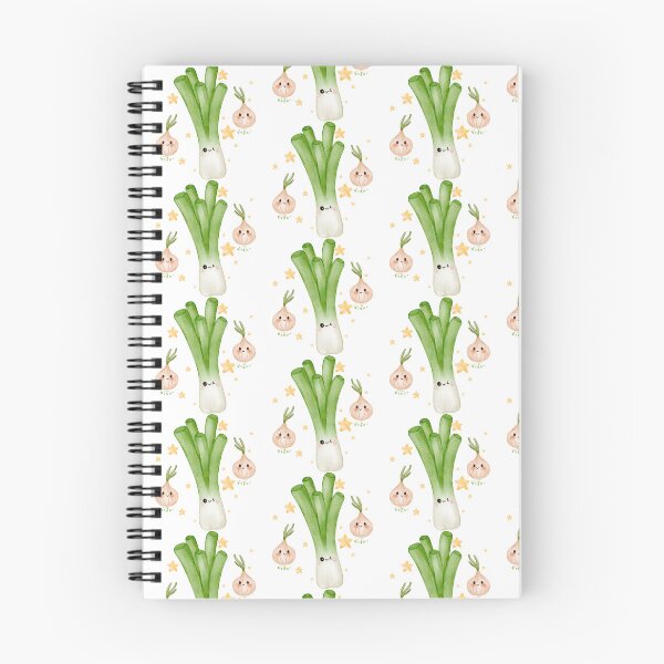 Item preview, Kawaii Green Onion and Shallot Drawing with Stars designed and sold by Mynthery.redbubble.