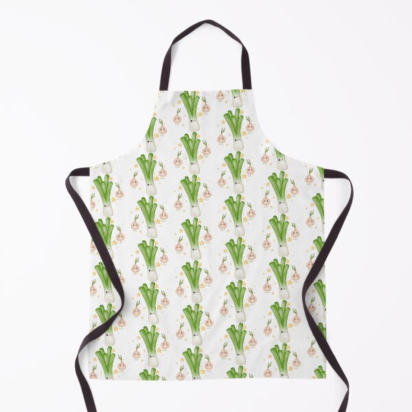 Item preview, Kawaii Green Onion and Shallot Drawing with Stars designed and sold by Mynthery.redbubble.