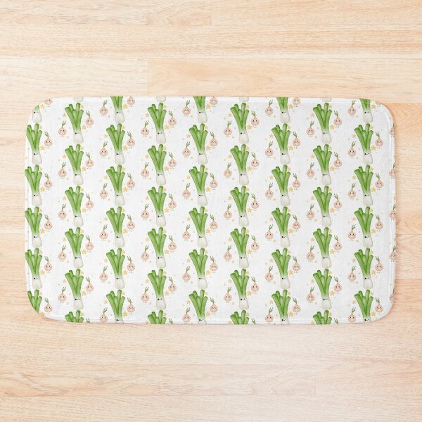 Item preview, Kawaii Green Onion and Shallot Drawing with Stars designed and sold by Mynthery.redbubble.