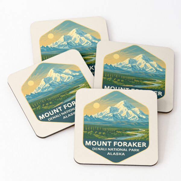 Item preview, Mount Foraker Mountain Vista - Alaska Vector Landscape designed and sold by Gideon Emmerich.