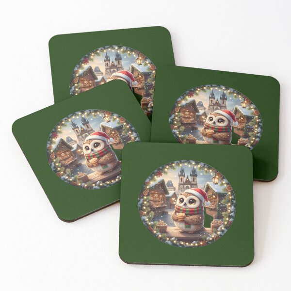 Item preview, Kawaii Cute Owl Prague Christmas Market  designed and sold by FixwellStudio.