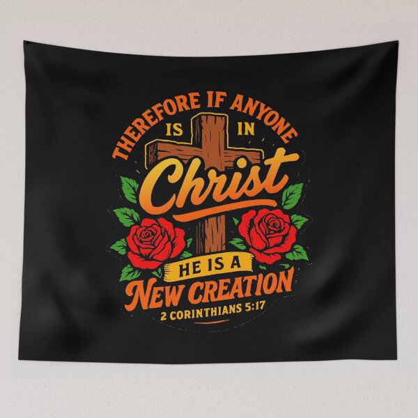 Item preview, 2 Corinthians 5:17 Therefore If Anyone Is In Christ He Is A New Creation designed and sold by plushism.