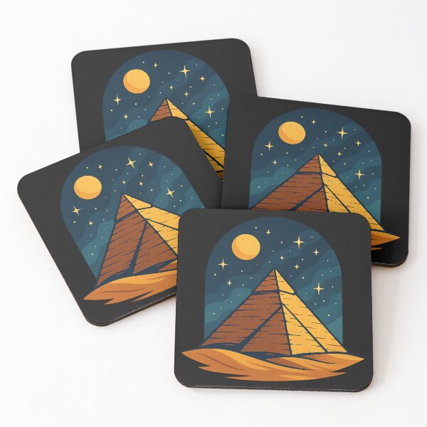 Item preview, Giza Pyramids at Night – Moon & Stars designed and sold by Eye Of Horus.