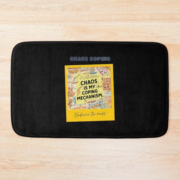 Item preview, "Chaos is my coping mechanism." Visual: Torn sticky notes, lightning bolts, and doodles flying around. designed and sold by ChanduCreater28.