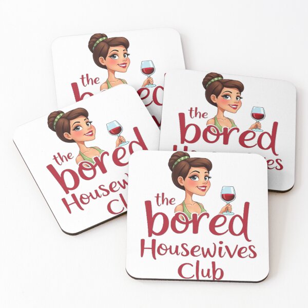 Item preview, the bored housewives club,cute  girl with glass of red wine designed and sold by nicnacc.