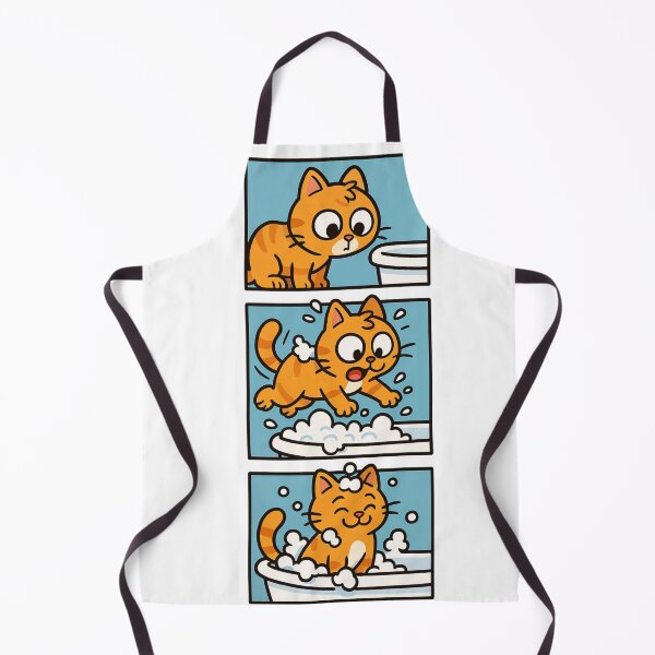 Item preview, Funny Orange Cat Comic - Bubble Bath Trouble Mini Story designed and sold by MeowLaugh.