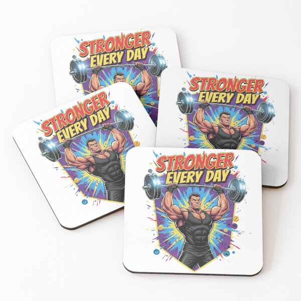 Item preview, Stronger Every Day | Comic Book Gym Motivation Art designed and sold by TheArtForge.