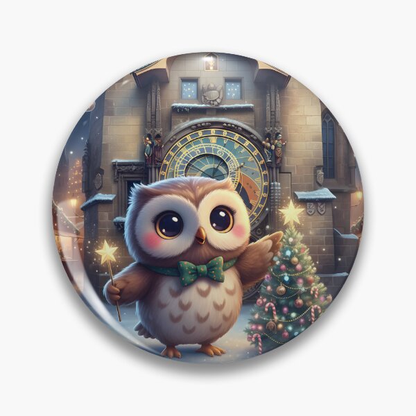 Item preview,    	 Kawaii Owl Astronomical Clock Christmas  designed and sold by FixwellStudio.