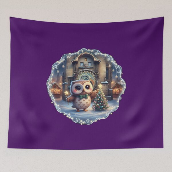 Item preview,    	 Kawaii Owl Astronomical Clock Christmas  designed and sold by FixwellStudio.
