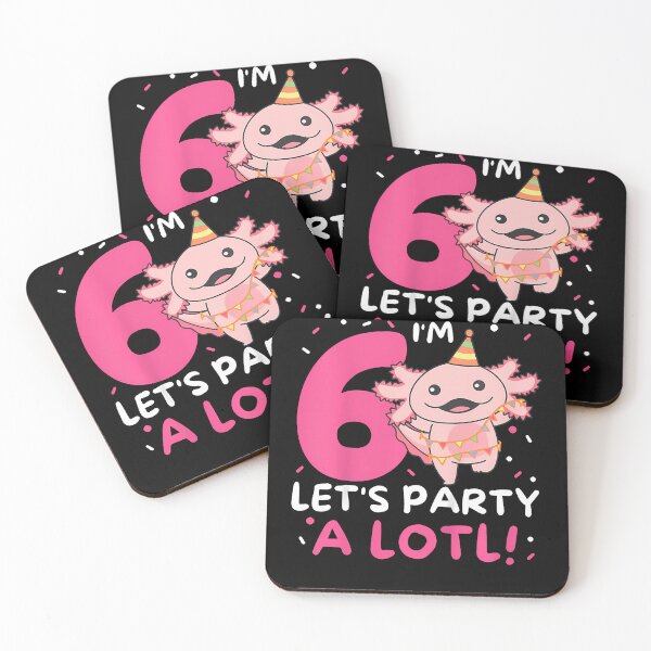 Item preview, Kids 6Th Birthday Axolotl Pun Let'S Party A Lotl designed and sold by MadalynKiehn.