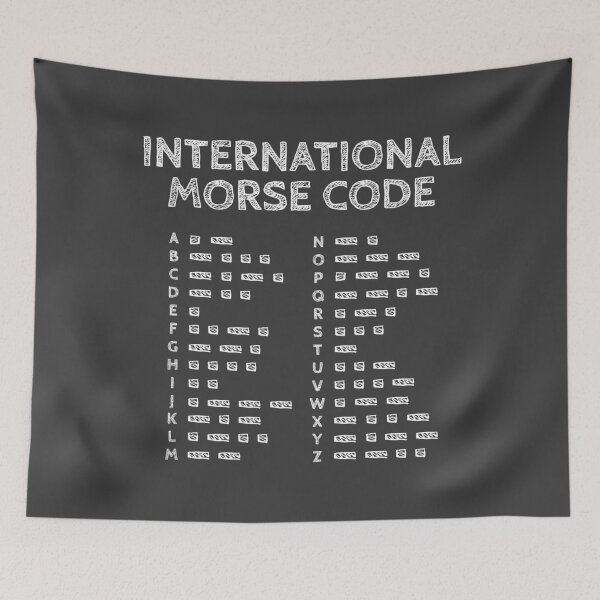 Item preview, International Morse Code Alphabet Chart - Grey Art designed and sold by AnnSign.