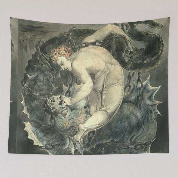 Item preview, HD The Angel Michael Binding Satan, by William Blake HIGH DEFINITION designed and sold by MINDTHECHERRY.