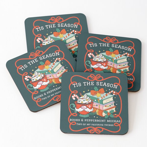 Item preview, Tis The Season Books and Coffee Lover Peppermint Mocha Latte Santa designed and sold by Forevermore.