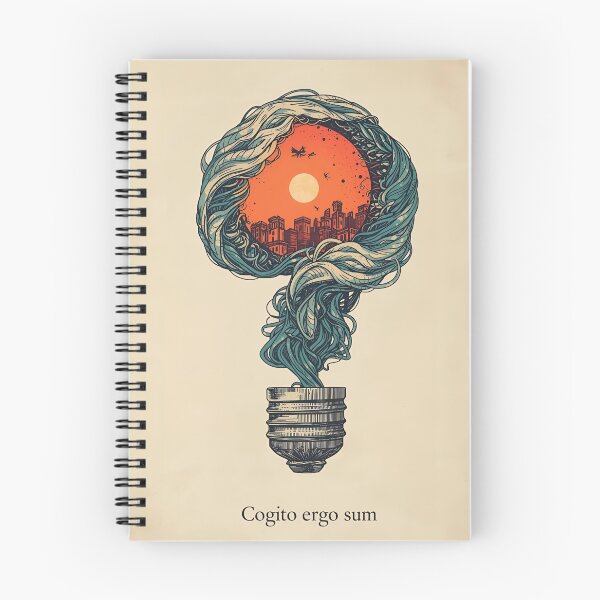 Item preview, 'Cogito ergo sum' sentence of René Descartes designed and sold by Filologica.