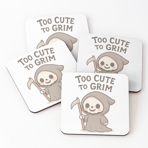 Item preview, Too Cute to Grim Kawaii Grim Reaper designed and sold by Kindly Dead.
