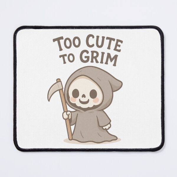 Item preview, Too Cute to Grim Kawaii Grim Reaper designed and sold by Kindly Dead.