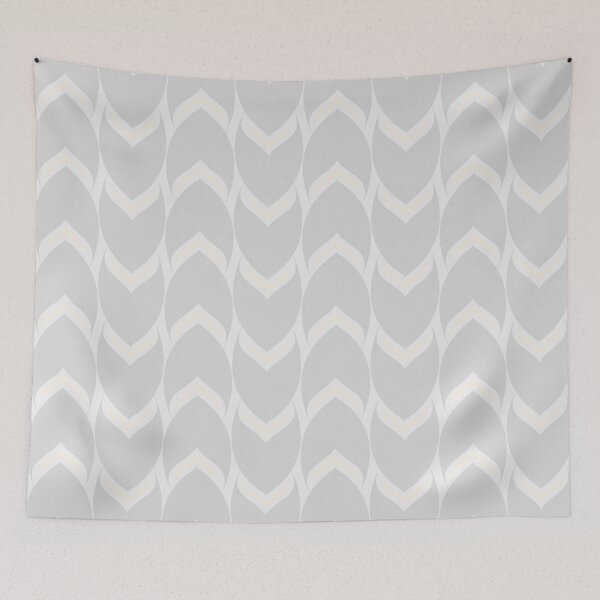 Item preview, Moonlight Chevron – Geometric retro pattern in elegant grey for modern living spaces designed and sold by EMJAYHeiss.