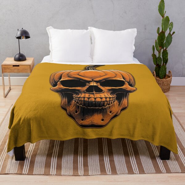 Item preview, Pumpkin skull – dark and stylish Halloween fusion designed and sold by LoomisDreams.