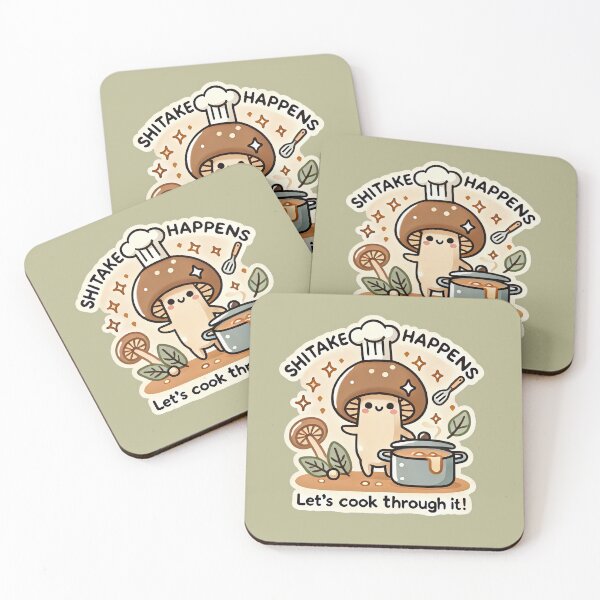 Item preview, Shiitake Happens: Let's Cook Through It (var) designed and sold by root-n-render.