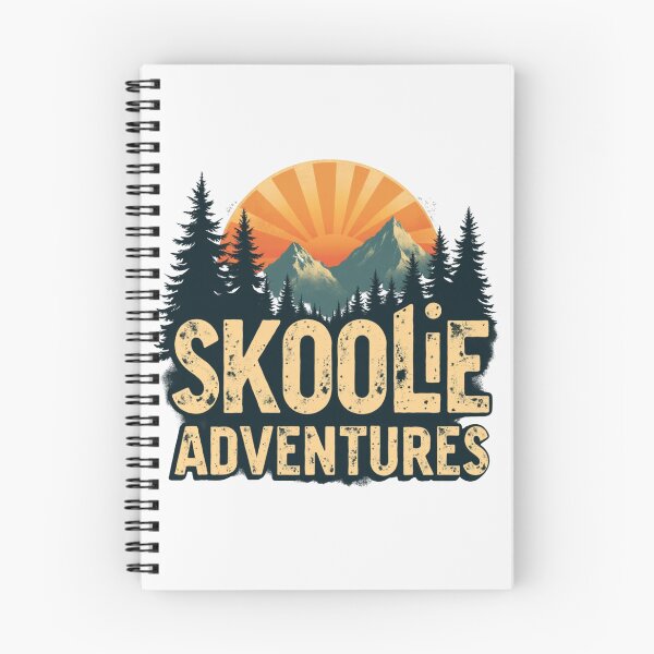 Item preview, Skoolie Adventures, Retro Mountain Sunset, Van Life designed and sold by rustyroofco.