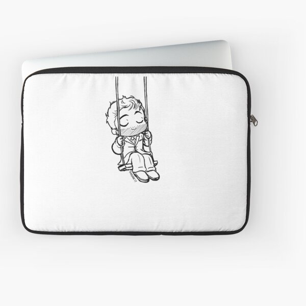 Relaxed Chibi King on a Swing Laptop Sleeve