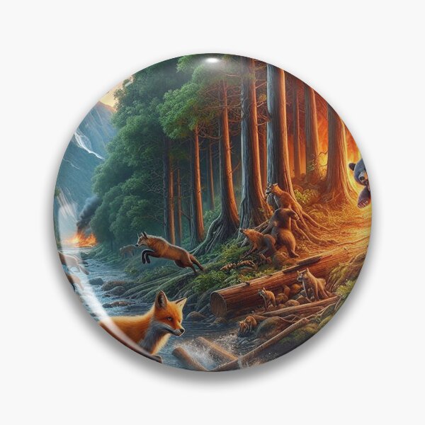 Item preview, Forest Escape: Foxes Fleeing the Fire designed and sold by kathleensay.