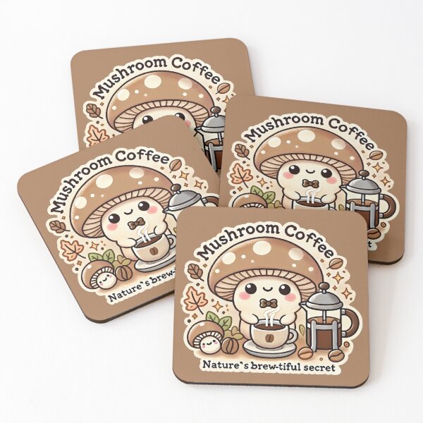 Item preview, Mushroom Coffee: Nature's Brew-tiful Secret designed and sold by root-n-render.