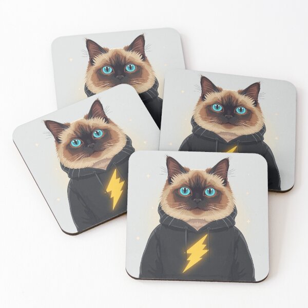 Item preview, Lightning Cat – Minimalist Bitcoin Lightning Network Design designed and sold by Siamcatshop.