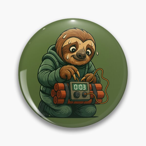 Item preview, Tick Tock Boom - Slow And Steady Sloth designed and sold by 3MillsDesign.