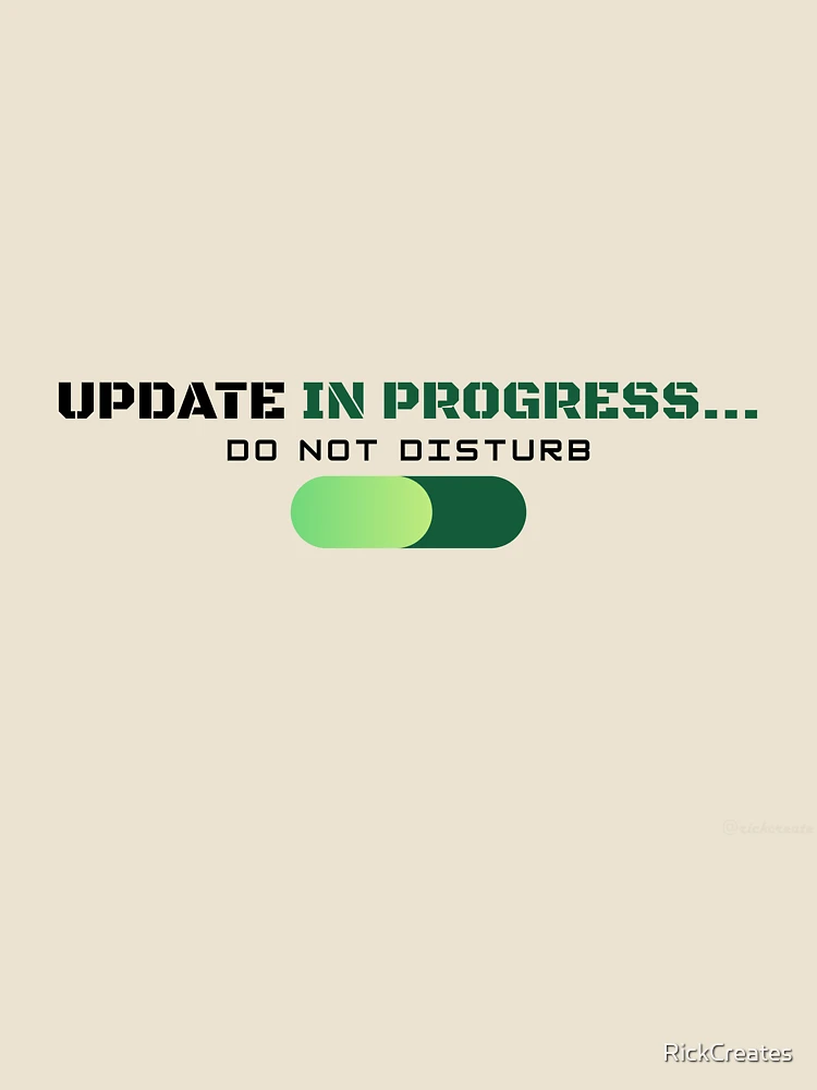 Thumbnail 4 of 4, Relaxed T-Shirt, Update In Progress - Programmer Meme designed and sold by RickCreates.