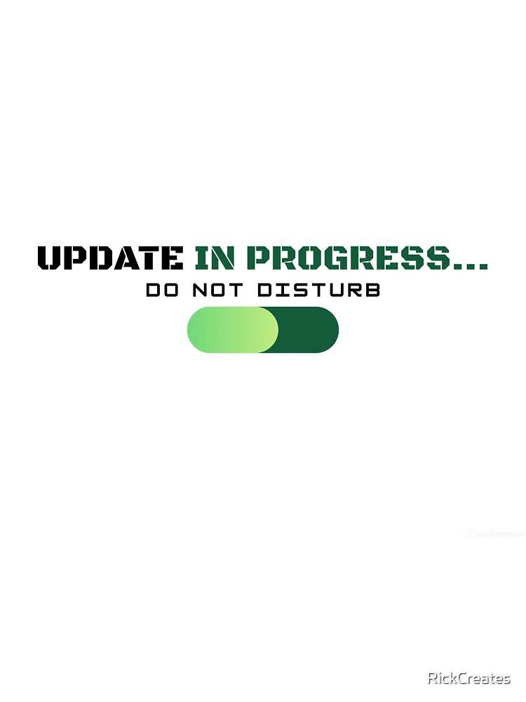 Thumbnail 7 of 7, Oversized T-Shirt, Update In Progress - Programmer Meme designed and sold by RickCreates.