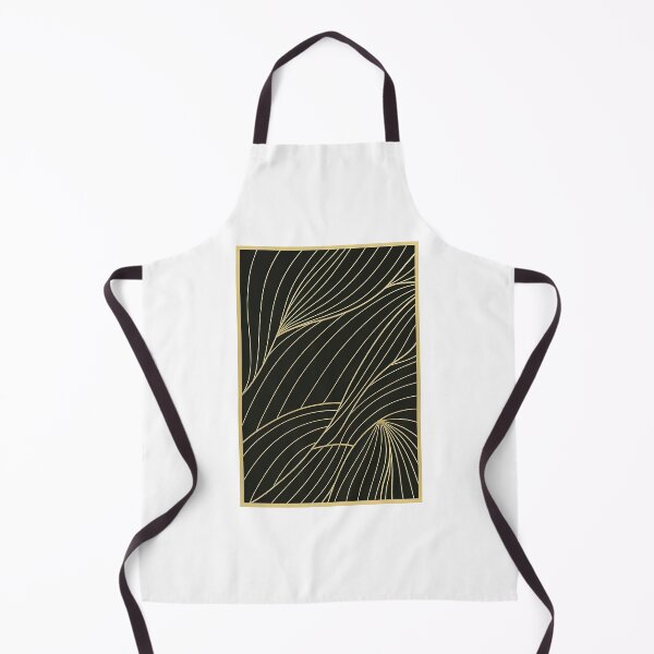 Item preview, Elegant Gold Line Abstract on Black designed and sold by ArtfulWeave.