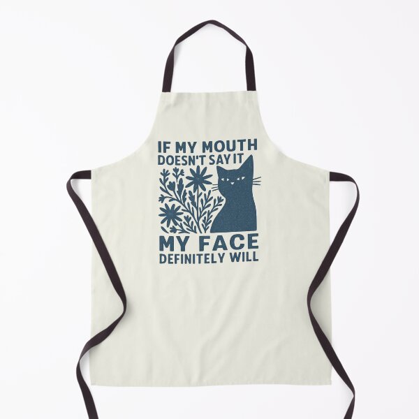 Item preview, If My Mouth Doesn't Say It My Face Cat Wildflowers Vintage designed and sold by SunfullyYours.