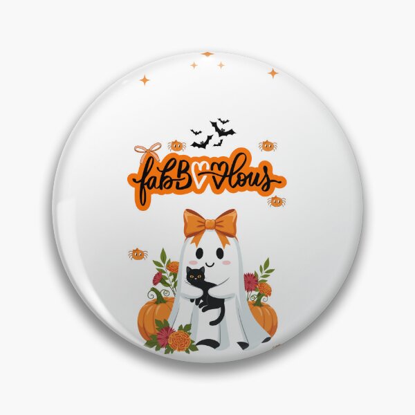Item preview, FabBOOlous Ghost iPhone Case — Cute Halloween Aesthetic with Cat and Pumpkins designed and sold by MaisRosesStore.