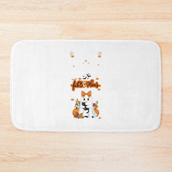 Item preview, FabBOOlous Ghost iPhone Case — Cute Halloween Aesthetic with Cat and Pumpkins designed and sold by MaisRosesStore.