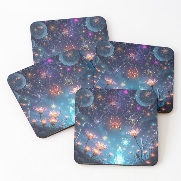 Item preview, Cosmic Spider Garden with Glowing Crystals designed and sold by kathleensay.