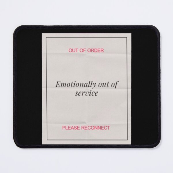 Item preview, "Emotionally out of service." Visual: A flickering neon sign saying 'CLOSED' over a heart. designed and sold by ChanduCreater28.