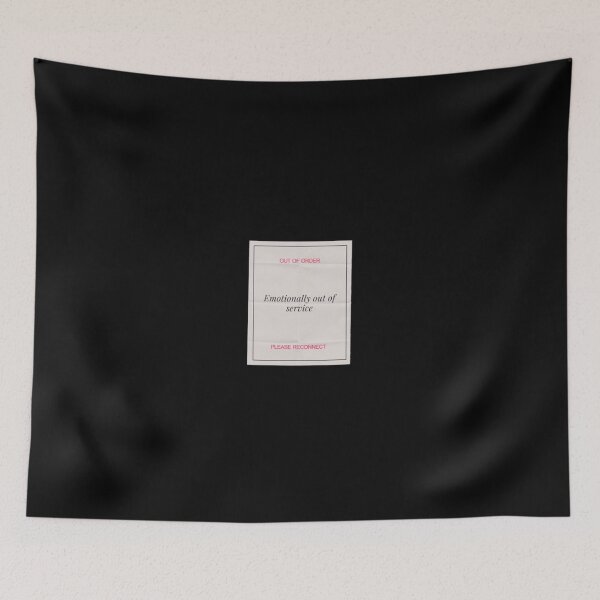 Item preview, "Emotionally out of service." Visual: A flickering neon sign saying 'CLOSED' over a heart. designed and sold by ChanduCreater28.