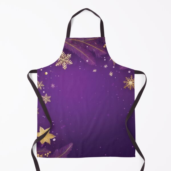 Item preview, Royal purple and gold holiday season holly berry leaves berries, fur tree twigs, glitter snowflakes designed and sold by navitalidesign.