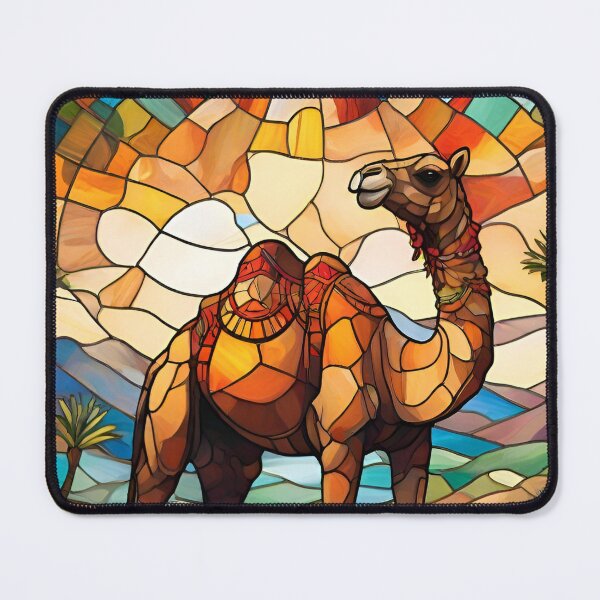 Item preview, Camel Stained Glass in Oasis in the Desert designed and sold by Ciervo Primavera.