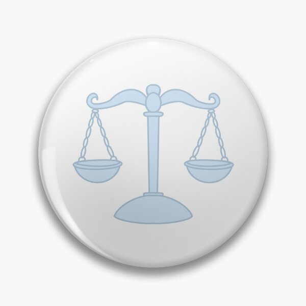 Aperçu de l'œuvre Balance de la Justice bleu pastel – Design esthétique minimaliste pour avocats et étudiants en droit créée et vendue par MagicMe-JD.