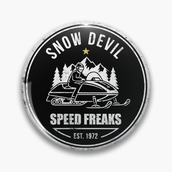 Item preview, Snow Devil Speed Freaks Vintage Snowmobile Badge Design designed and sold by BluecidDesign.