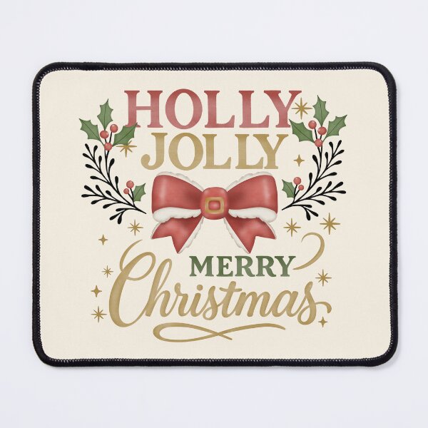 Item preview, Holly Jolly Merry Christmas – Elegant Watercolor Holiday Typography Design designed and sold by wanderbloomm.