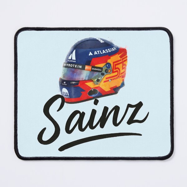 Item preview, Carlos Sainz F1 Helmet Watercolor Art designed and sold by Studio F1Grid.