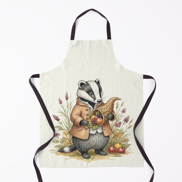 Item preview, Gentle Harvest – Autumn Badger with Cornucopia designed and sold by Pasteltone.