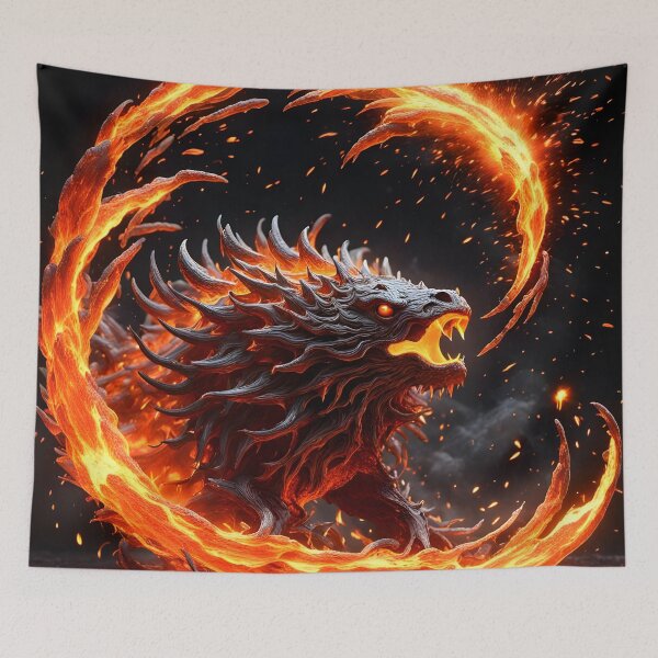 Item preview, Born of Fire – The Metal Beast Awakens designed and sold by PawPrintedArt.