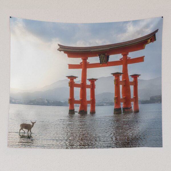 Item preview, Itsukushima Shrine Torii Gate at Sunset, Miyajima Japan designed and sold by pepperonishots.